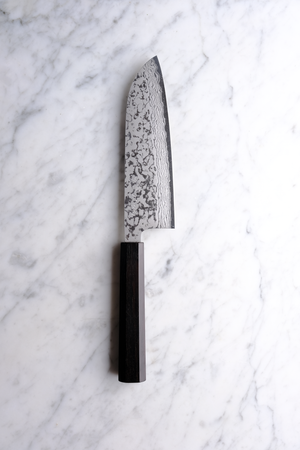Makoto Kurosaki Damascus 165mm Santoku VG7 - Ebony