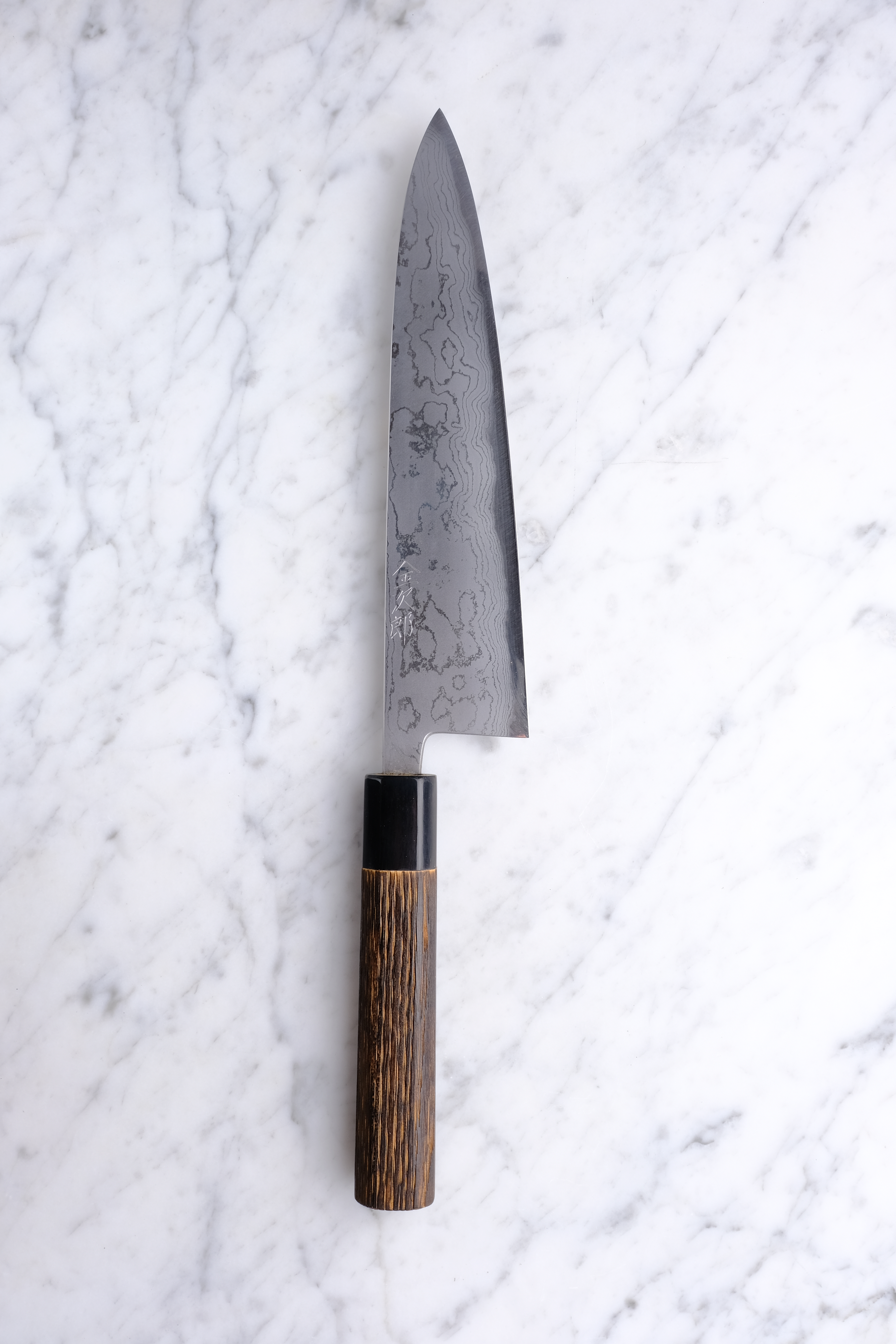 Wakui Kinjiro Damascus Aogami 2 - 210mm Gyuto