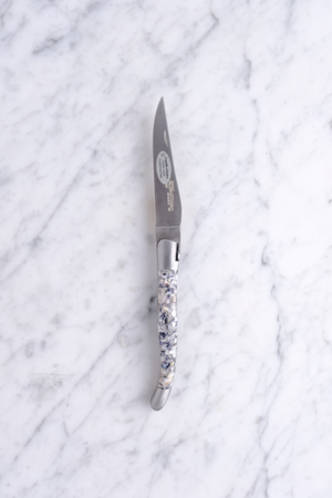 Laguiole Folding Knife 12cm - Oyster & Mussel Shells (Matte)